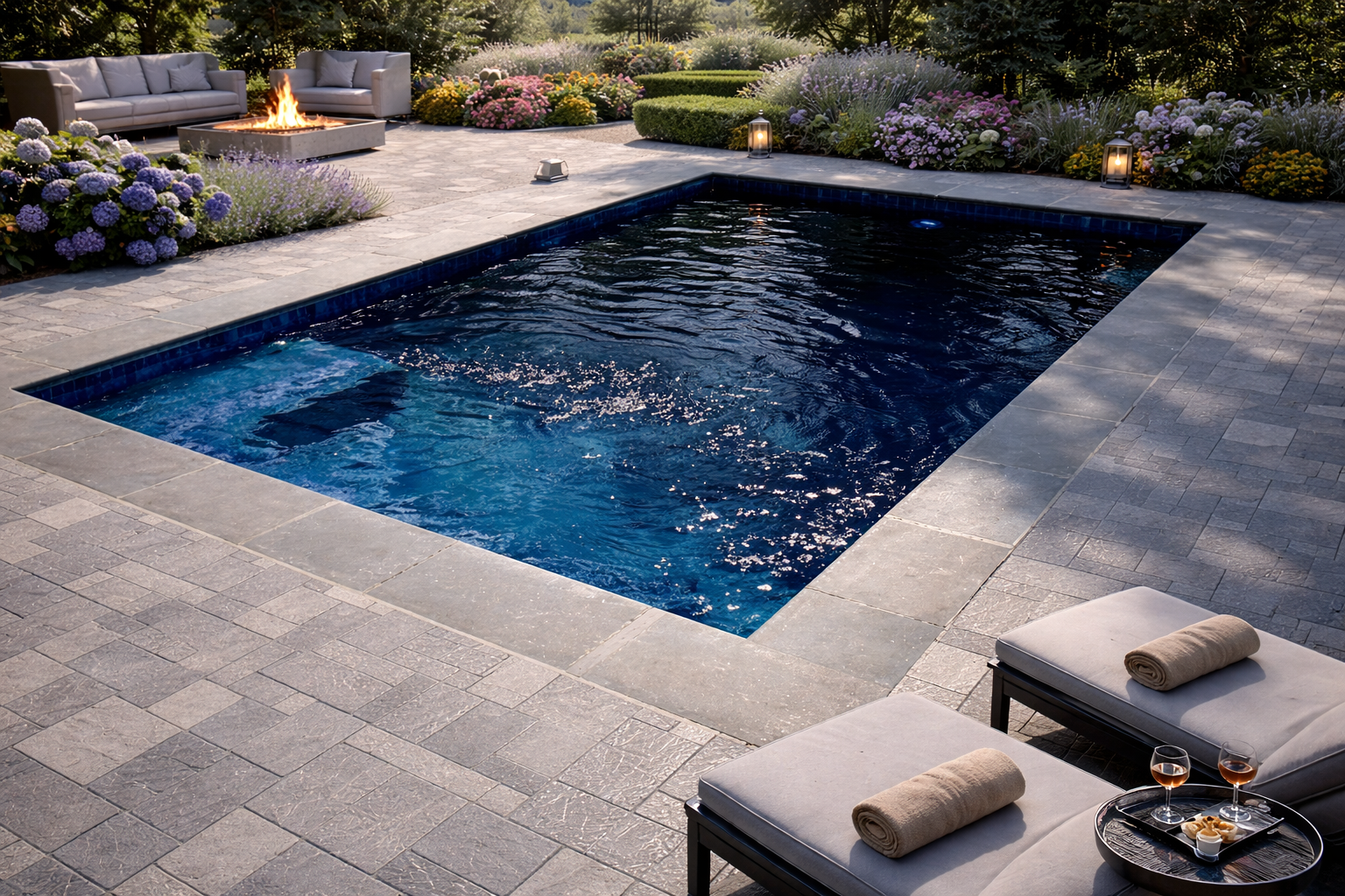 Dark blue marbelite pool plaster gauteng